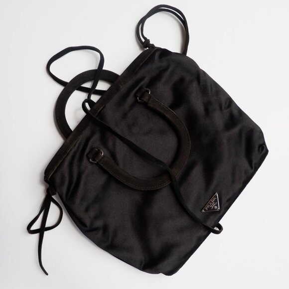 Authentic Preowned Prada Black Satin Small Handbag - Picture 1 of 10